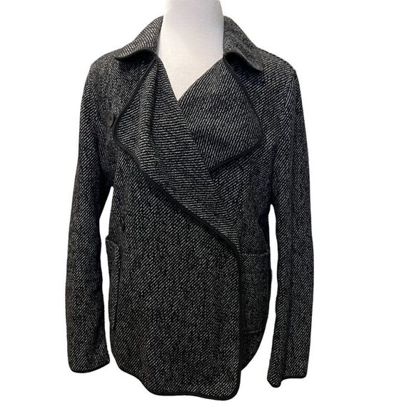 Lucky Brand Black & White Tweed Jacket size Large - Picture 2 of 8